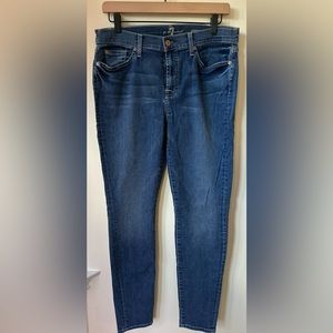 7 for all mankind Gwenevere Mid-Rise Ankle Skinny Jeans size 32